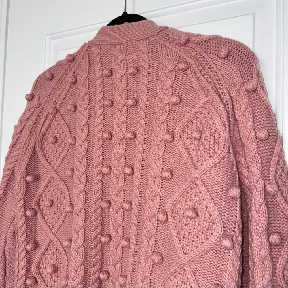Aritzia Wilfred Alps Cardigan in Rose Blush, merino blend, size small oversized - Picture 9 of 14